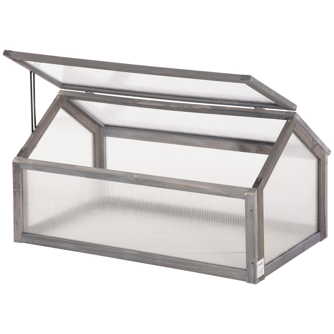 Wooden Cold Frame Garden Polycarbonate Greenhouse