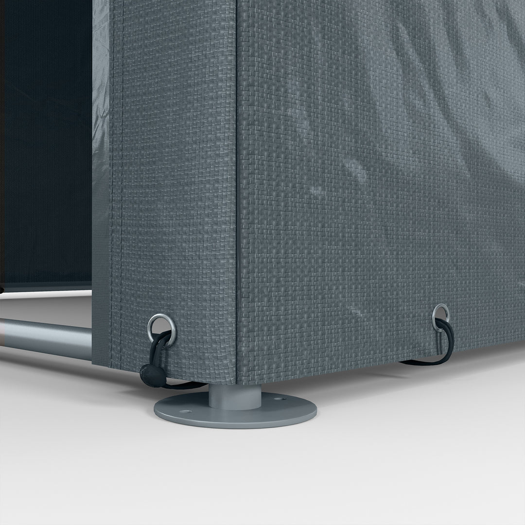 2.2 x 1.6 m Outdoor Storage Tent, with Accessories - Dark Grey
