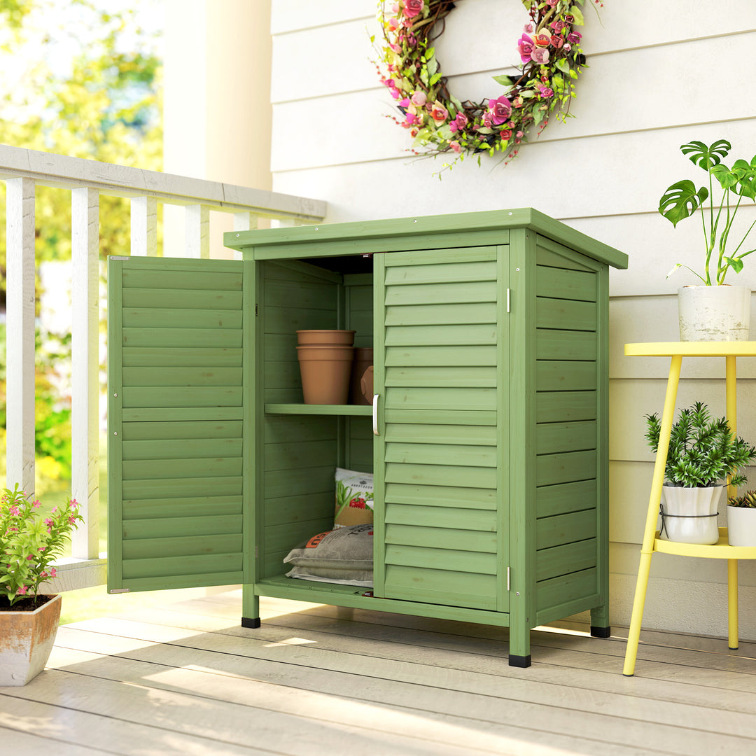 Garden Shed Wooden Garden Storage Shed 2 Door Unit Solid Fir Wood Gara