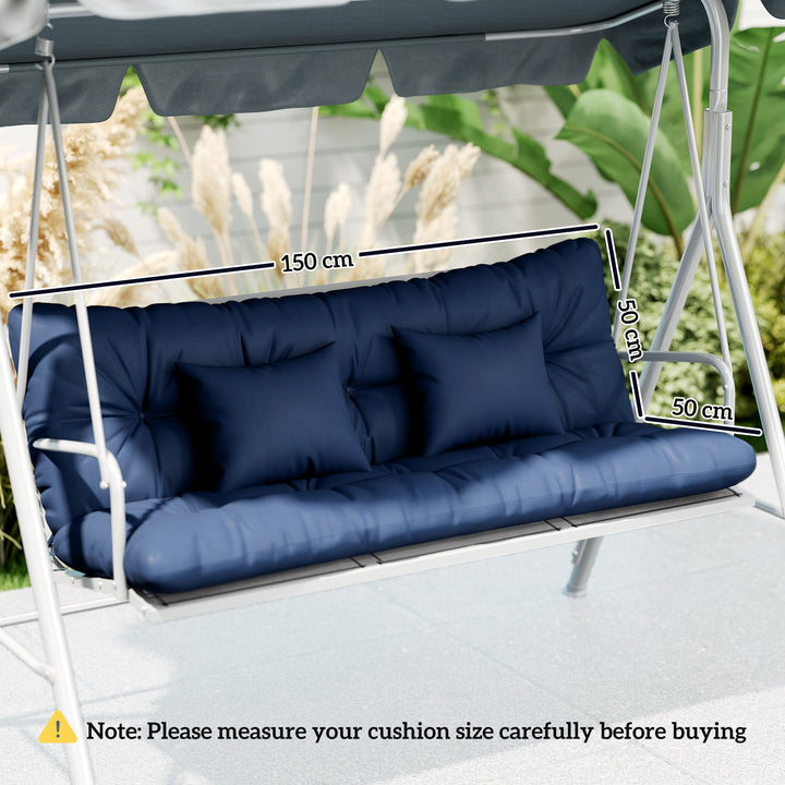 Outdoor Seat Cushions Back Cushion with 2 Pillows, Water Repellent Sea