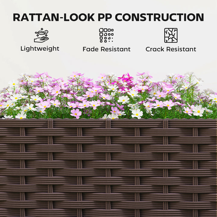 Plastic Raised Garden Bed with Legs, Self Watering Elevated Planter Bo