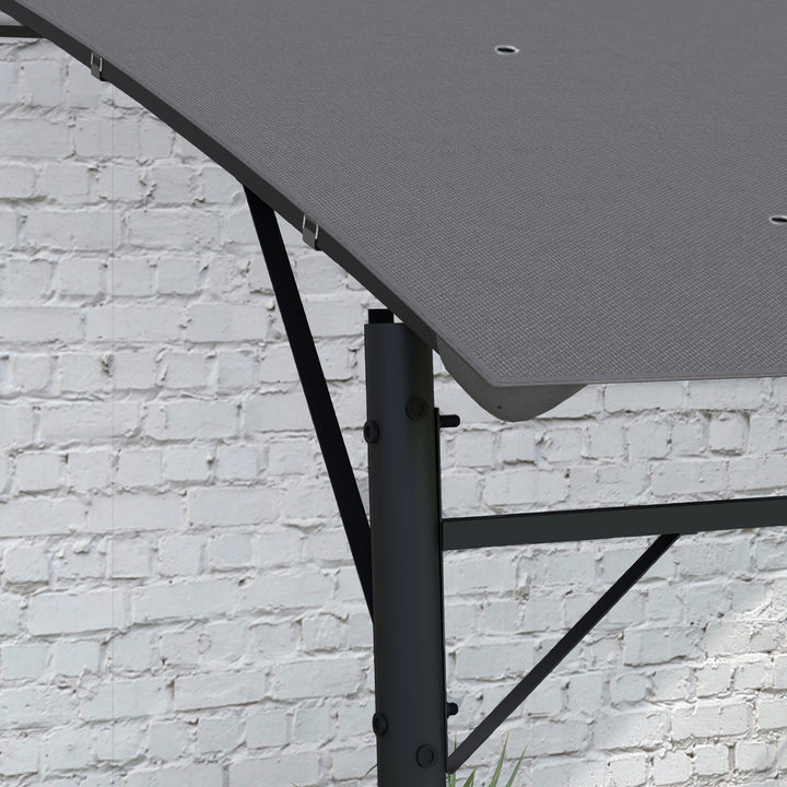 3 x 4m Metal Frame Pergola - Grey