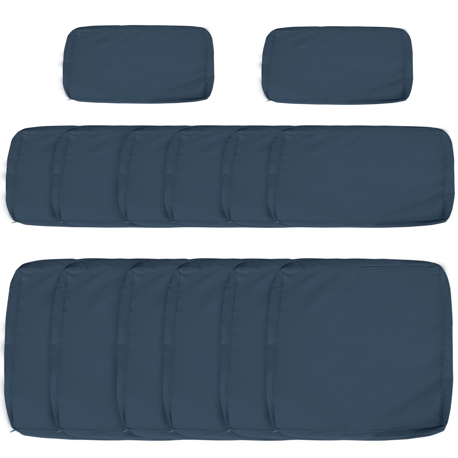 Set of 14 Mixed Cushion Covers - Blue