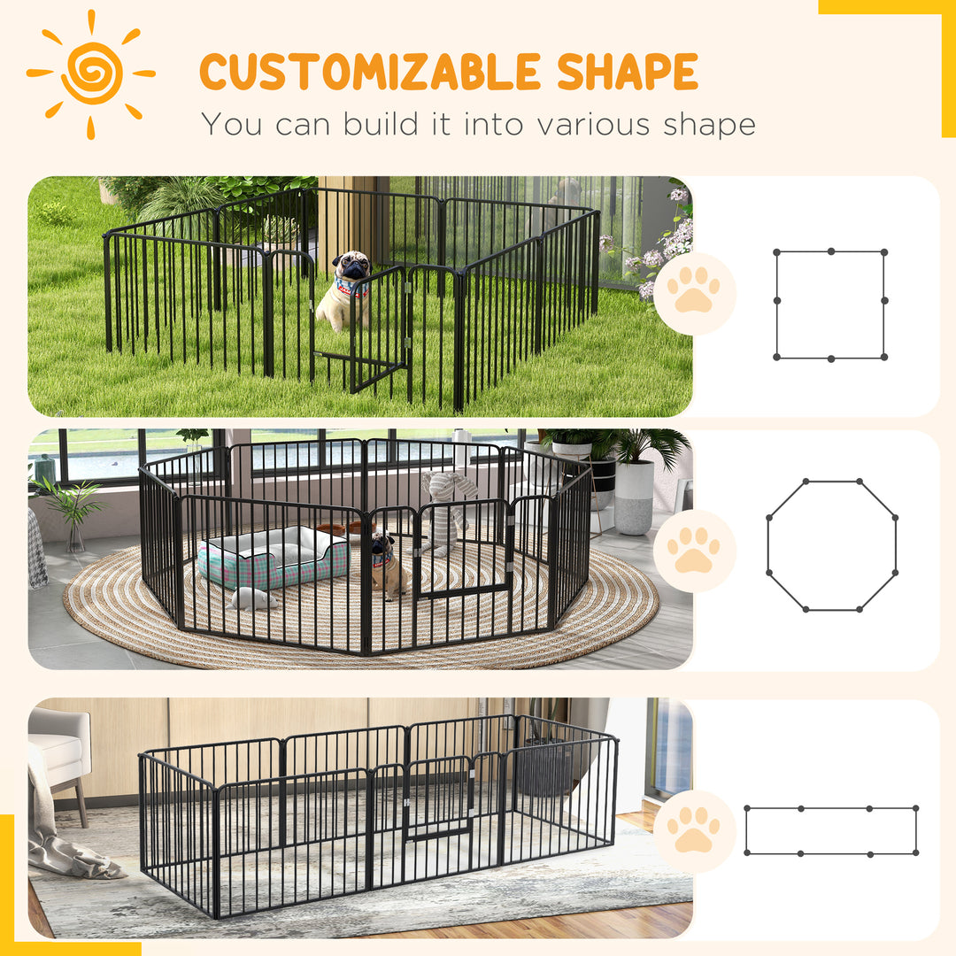 60cm 8 Panels Heavy Duty Dog Pen, Pet Playpen for Indoors, Outdoors, Small Dogs