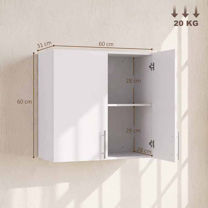 Bathroom Wall Cabinet, Wall-Mounted Bathroom Storage Cabinet with 2 - view 3