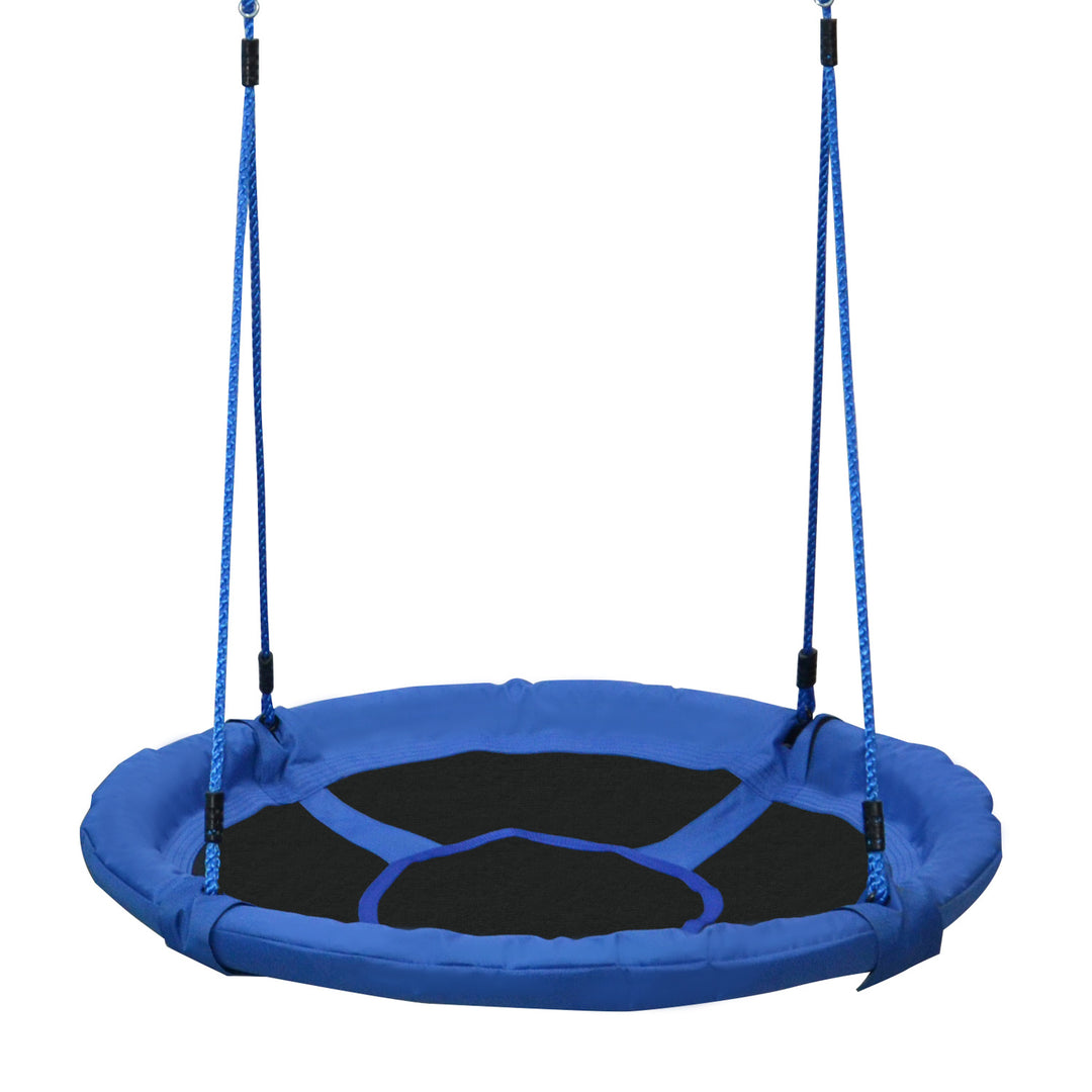 Kid Nest Swing Seat Saucer Tree Swing 40 Inch/100cm for Outdoor Indoor Blue