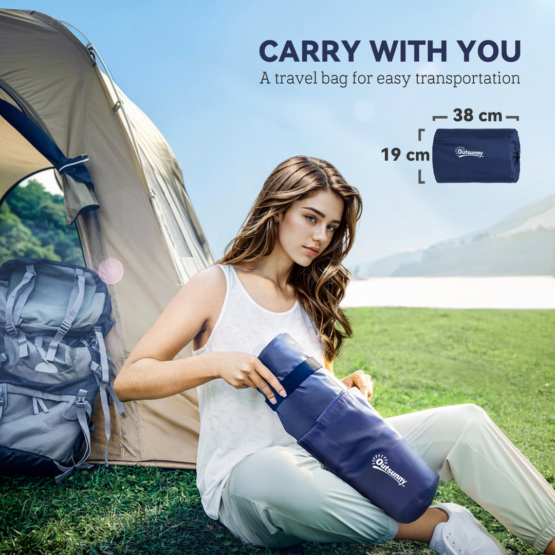 2 Person Camping Inflatable Mattress - Navy Blue