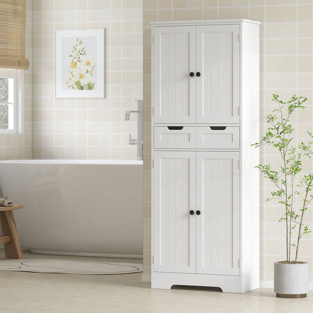 Tall Bathroom Storage Cabinet - White