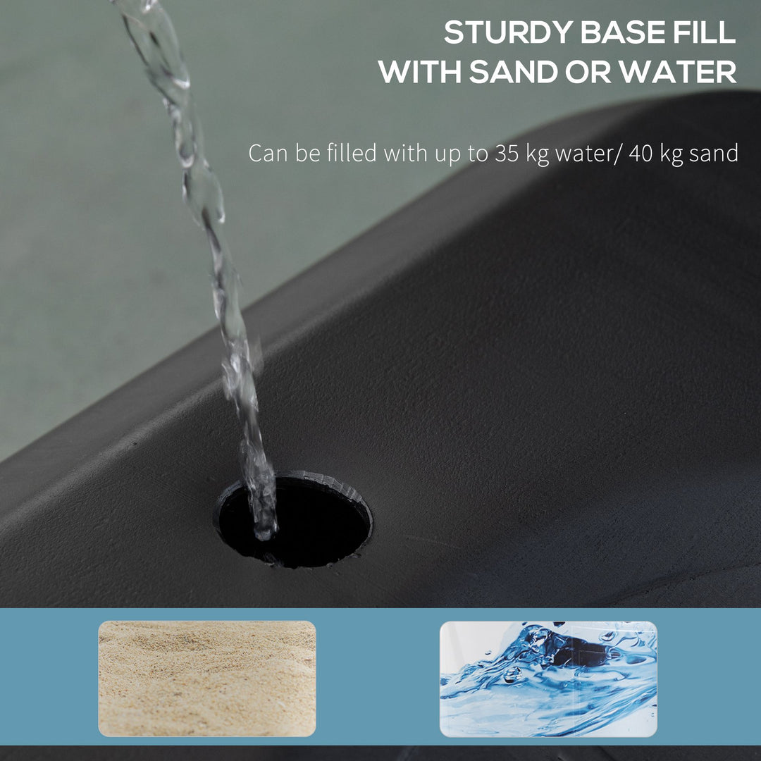 MCL Basketball Hoop Stand Portable Adjustable Height 2.1-2.6m w/ Wheels, Sturdy Rim Stable Base, Red