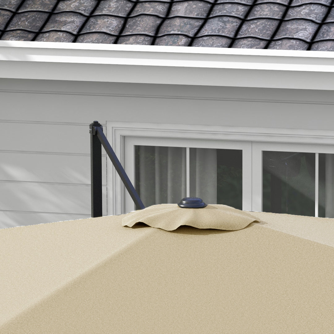 3m Cantilever Parasol, with Four-Position Canopy - Khaki