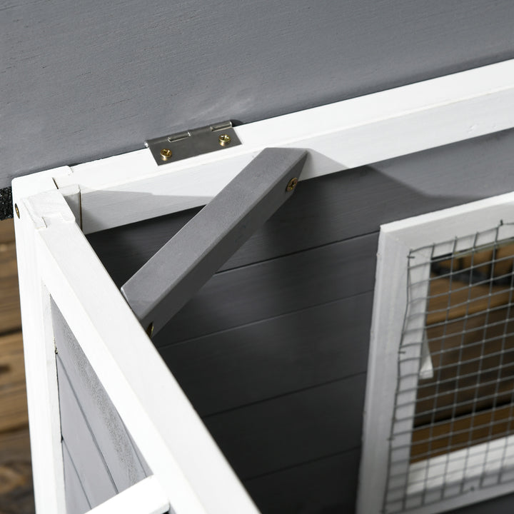 Wooden Dog Kennel for Outside, for Medium Dogs, 72H x 109L x 79Wcm, Grey