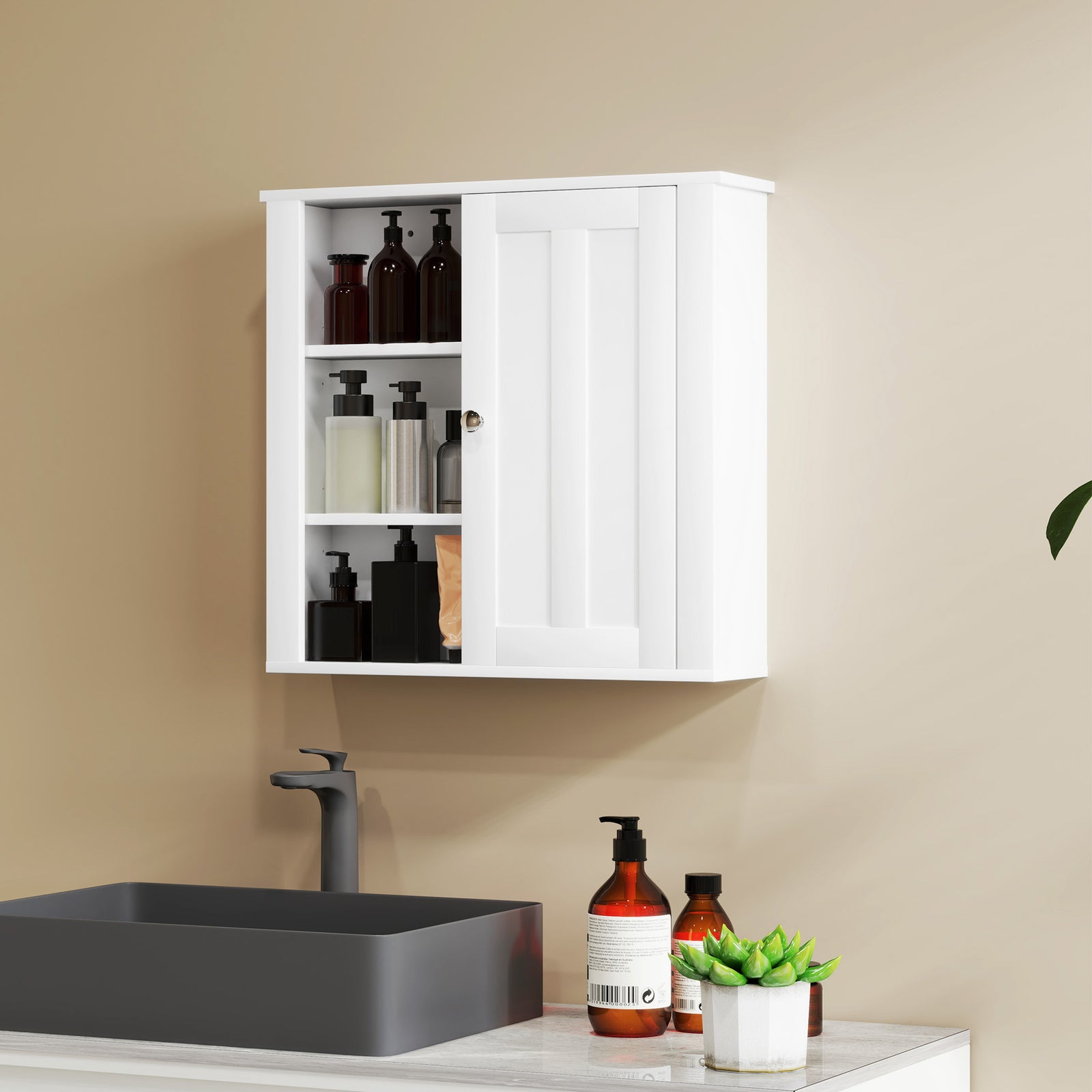 Clean and Simple Bathroom Storage Cabinet - White