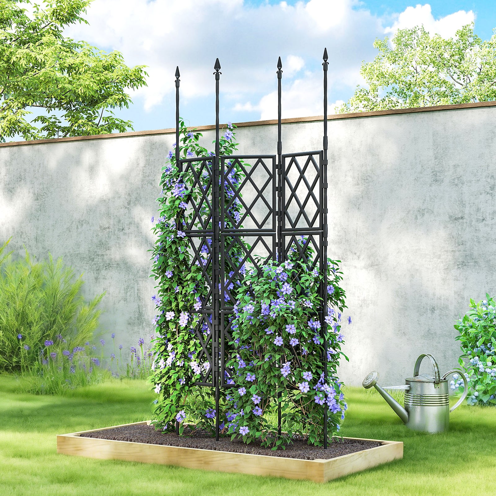 Foldable Garden Trellis, Lattice Climbing Support Trellis for Garden, 