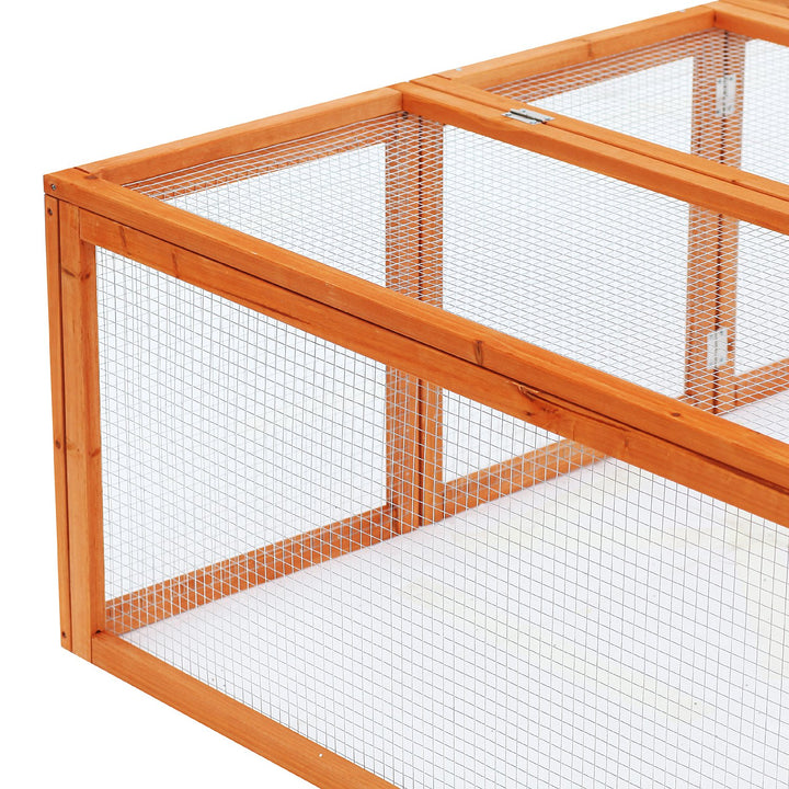 Guinea Pigs Hutches W/ Mesh Wire, 181Lx100Wx 48H cm-Wood