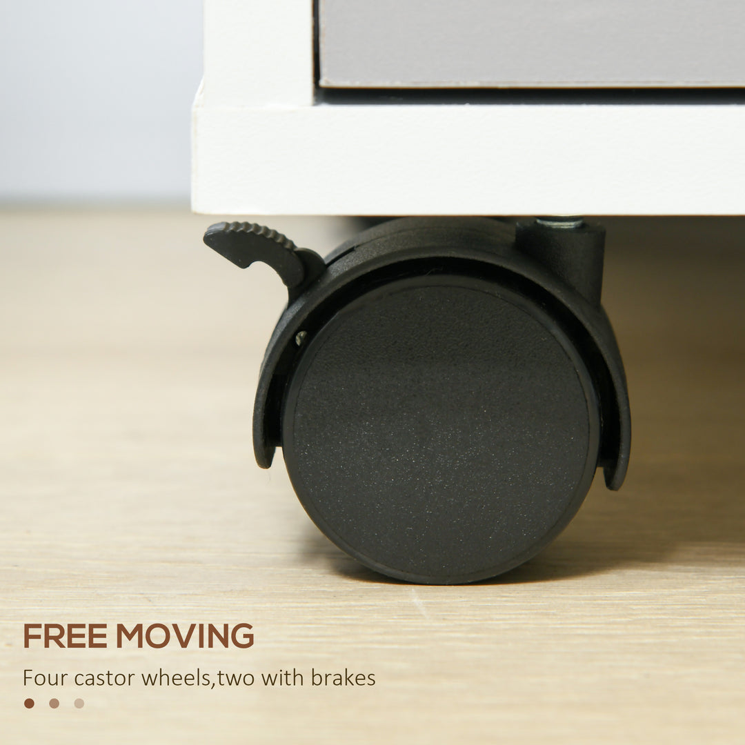 MCL Three-Drawer Locking Filing Cabinet - Grey/White