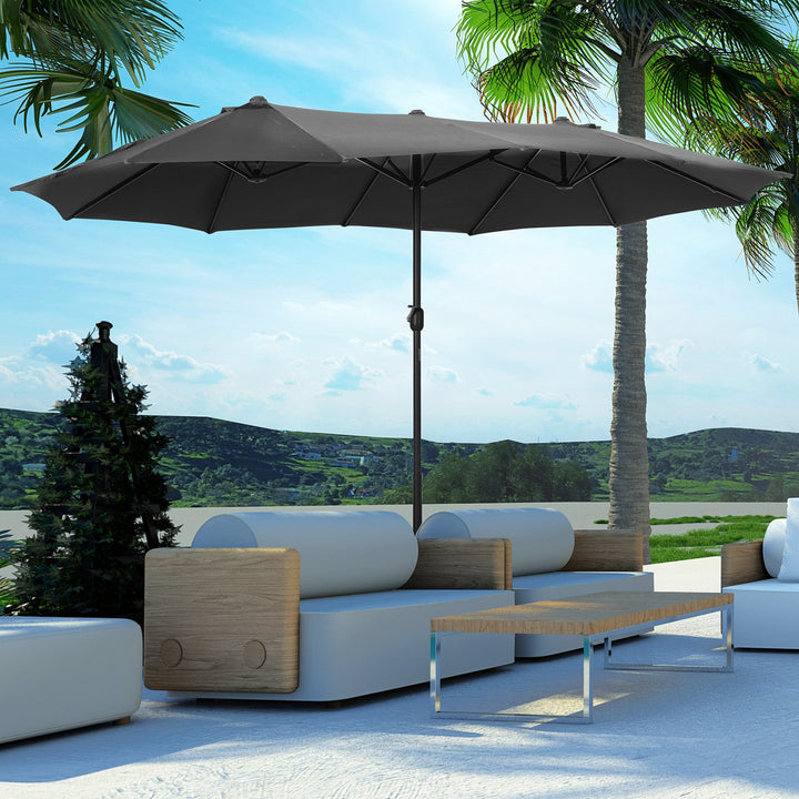 Outsunny 4.6m Garden Parasol Double