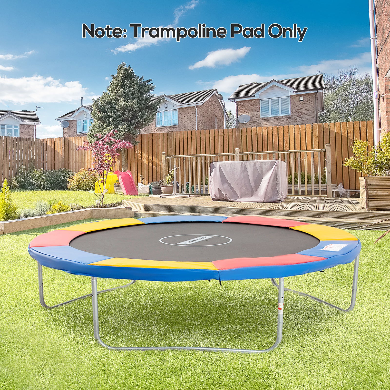 10FT Trampoline Pad, Φ305cm Trampoline Accessories Surround Safety Pad Foam Padding Pads Replacement Spare, Multi-Colour