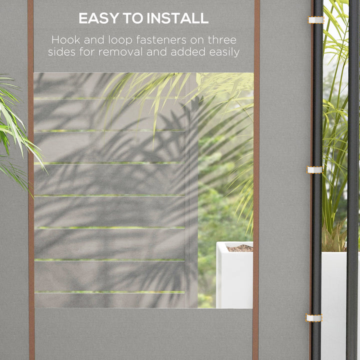 Set of Two 295cm Replacement Canopy Walls - Grey