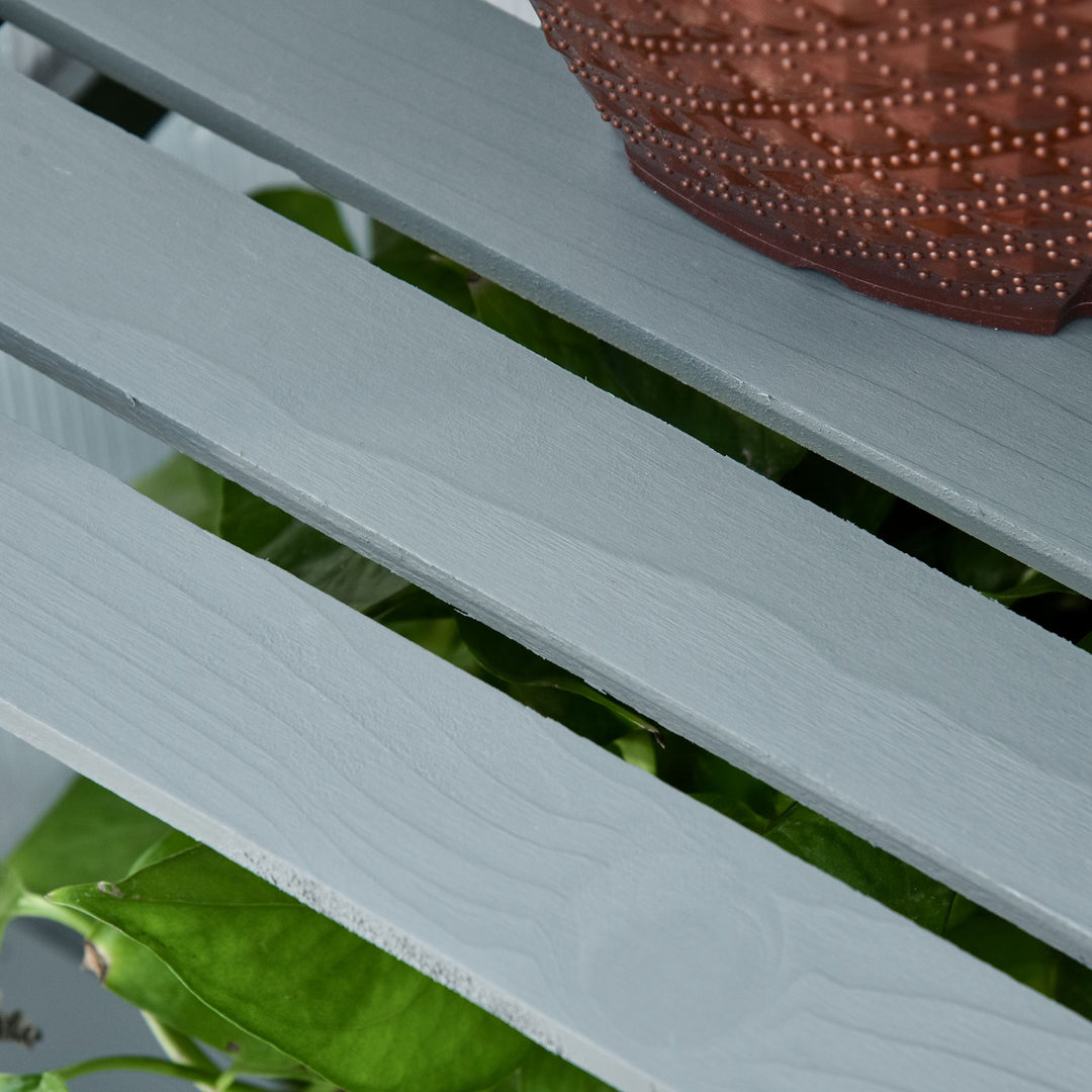 MCL Garden Cold Frame Polycarbonate Greenhouse with Adjustable Shelves, Double Doors, Openable Top Covers, Grow House for Flower Vegetable Plants, 80 x 47 x 138cm, Grey