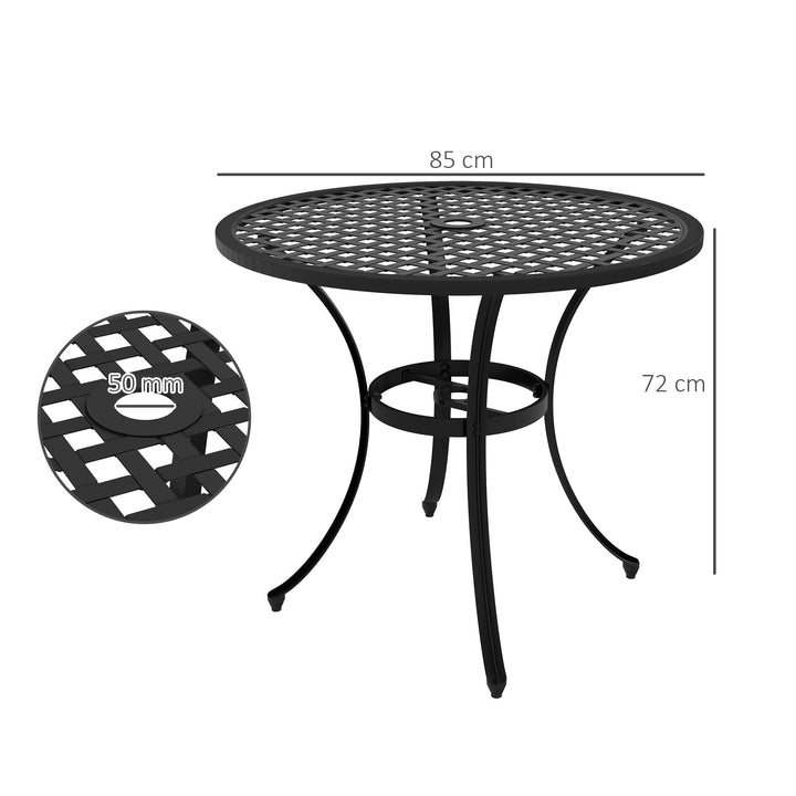 Round Aluminium Table, with ⌀50mm Parasol Hole