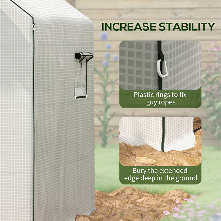 Greenhouse Cover Replacement Walk-in PE Hot House Cover with Roll-up D