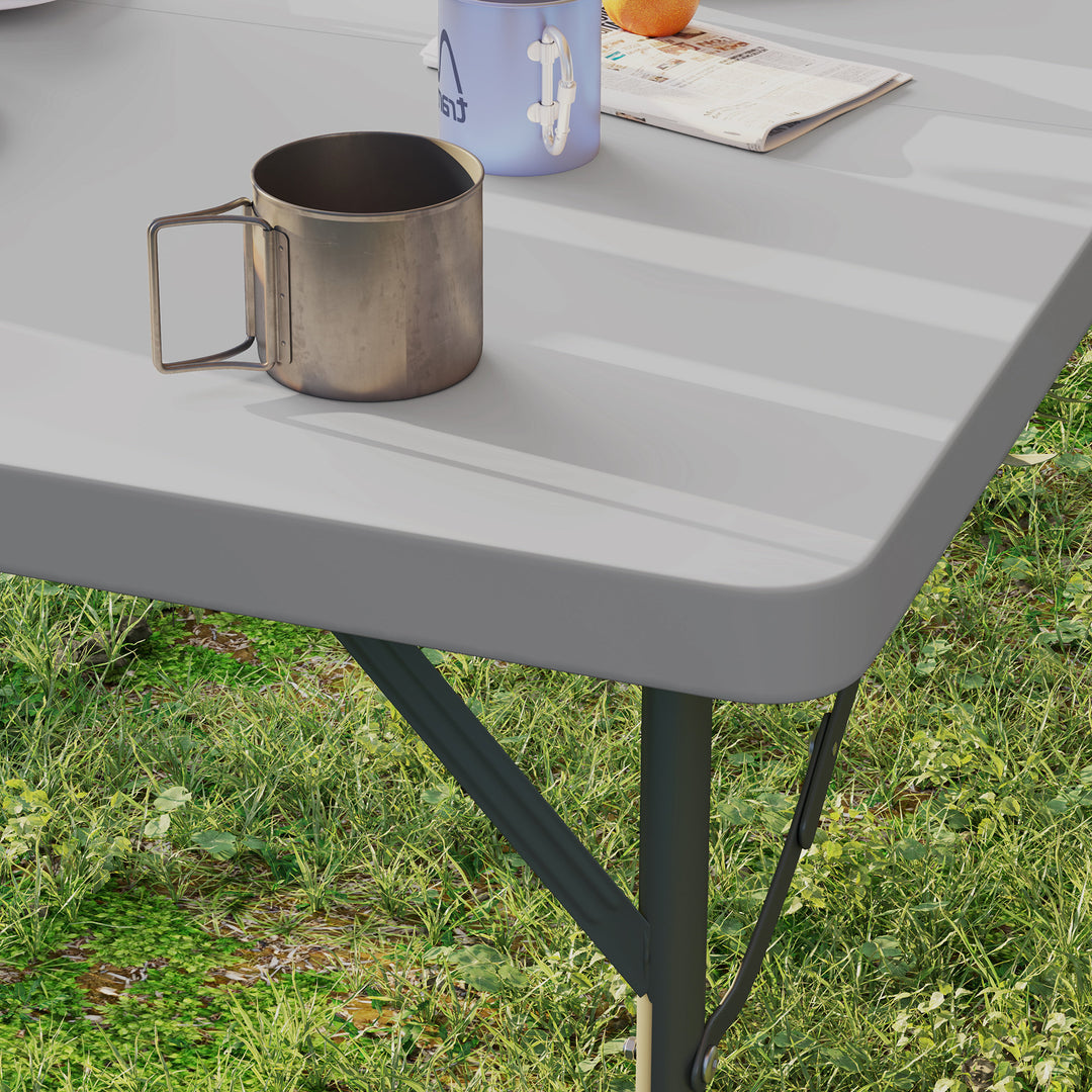 34/74cm Folding Camping Table, with Handle - Grey
