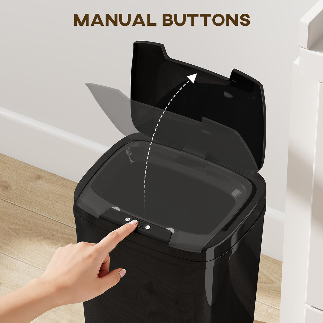 15L Sensor Bin, Automatic Touchless Kitchen Bin, Easy Clean, Battery Operated for Home Office, Bedroom, Bathroom