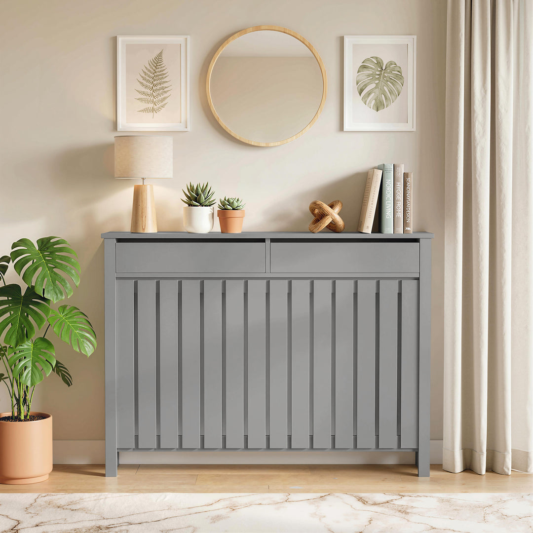 93 x 119cm Modern Radiator Cover - Grey