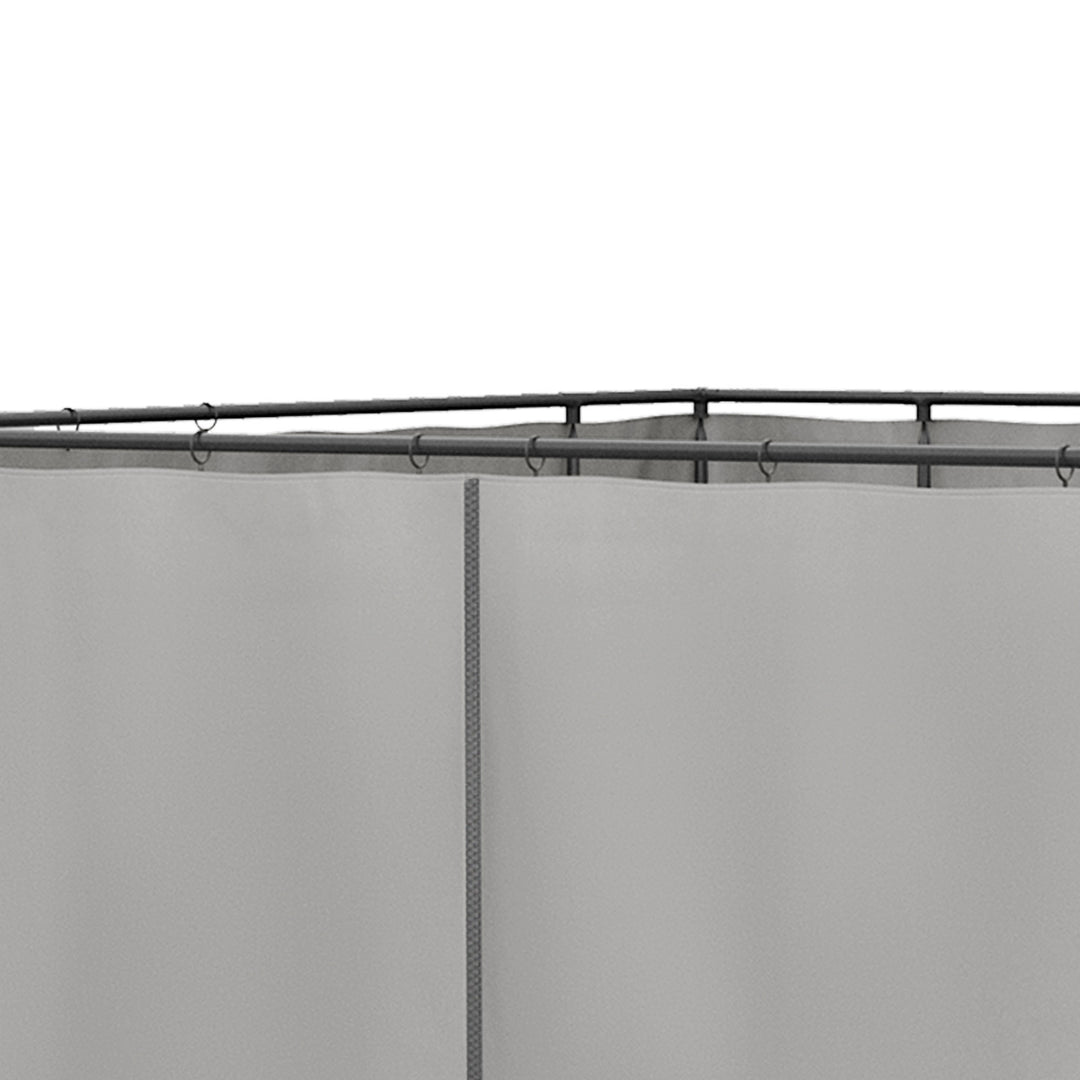 Set of Four 3 x 3m Gazebo Replacement Walls - Light Grey