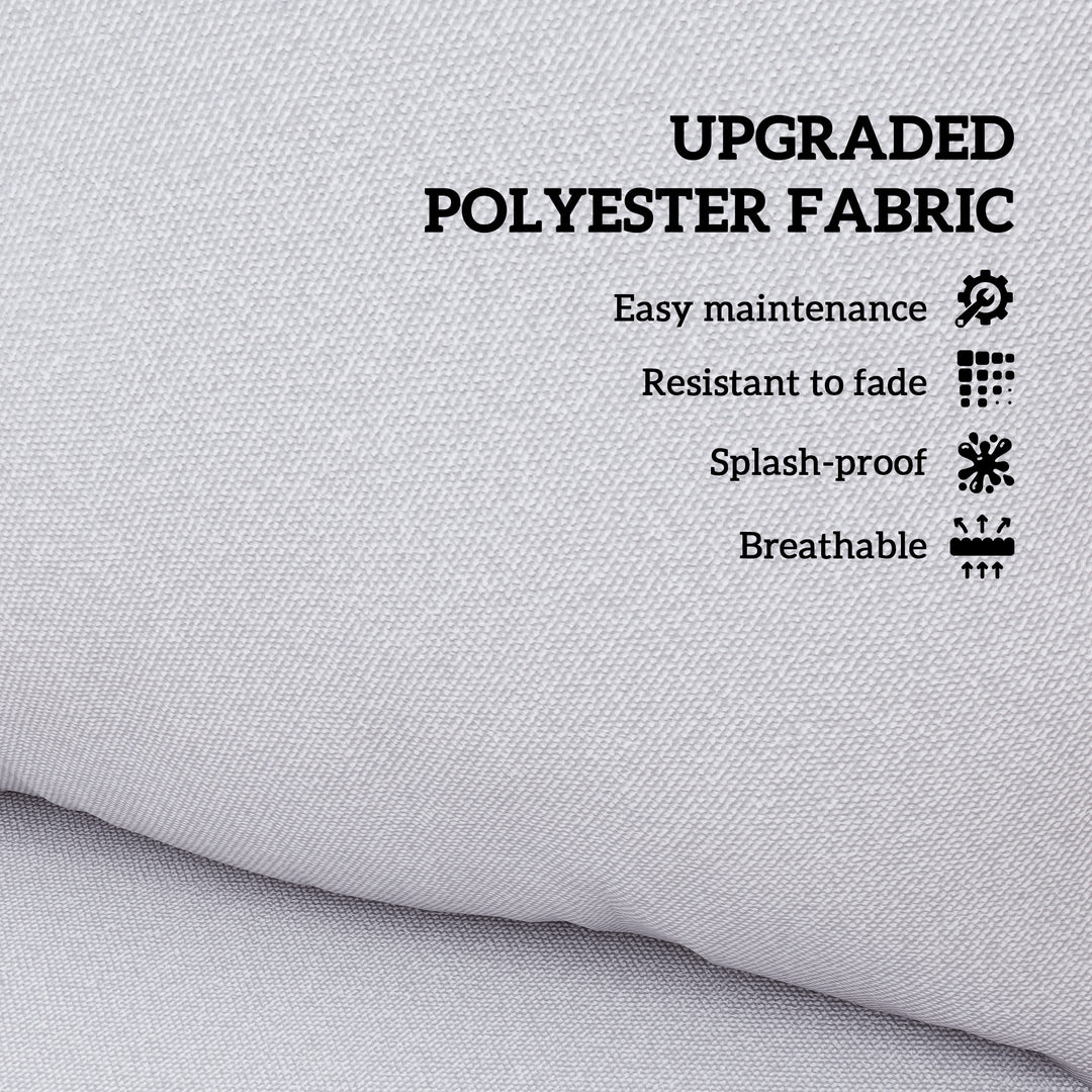 Seat and Back Padded Cushion Set, CUSHION ONLY - Light Grey