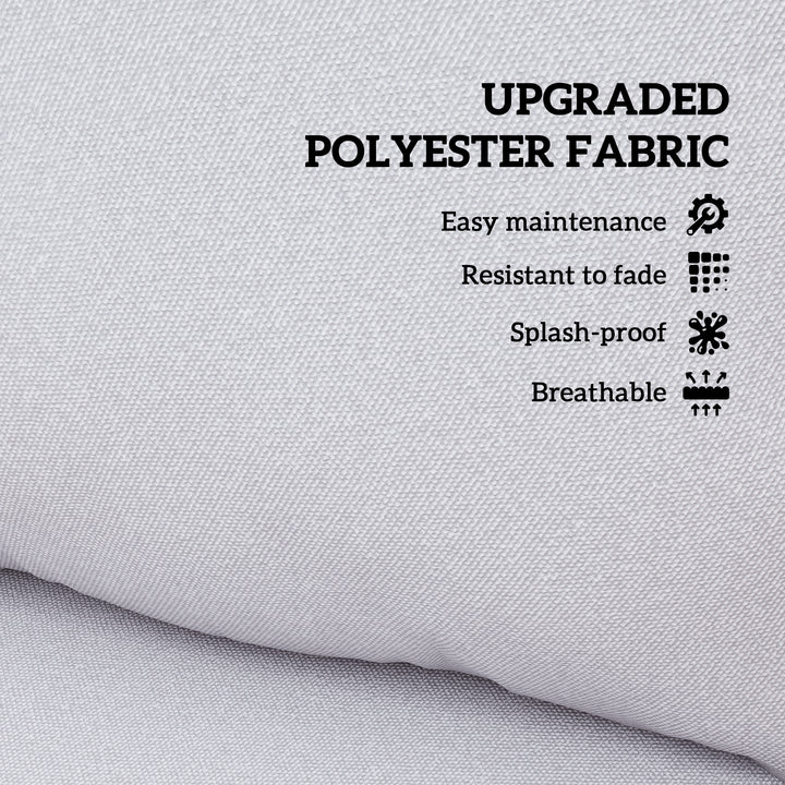 Seat and Back Padded Cushion Set, CUSHION ONLY - Light Grey