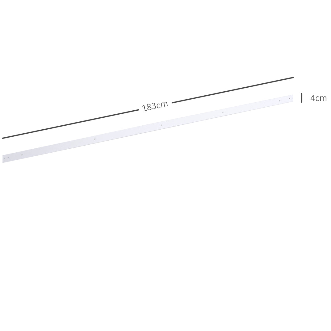 MCL 6FT Rustic Interior Sliding Barn Door Mounting Hardware Kit - White