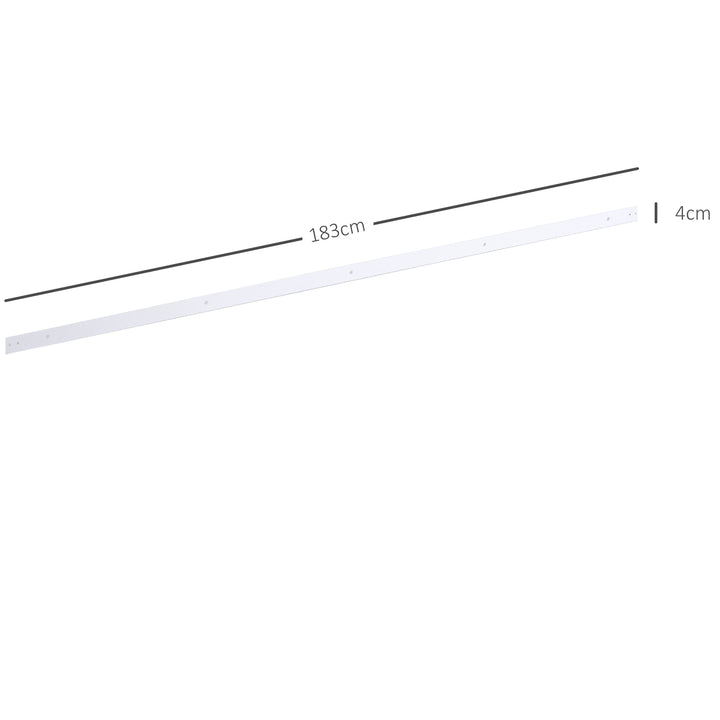 MCL 6FT Rustic Interior Sliding Barn Door Mounting Hardware Kit - White