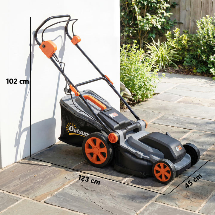 1800W Electric Lawnmower with 40cm Cutting Width, Mulching Feature, 50