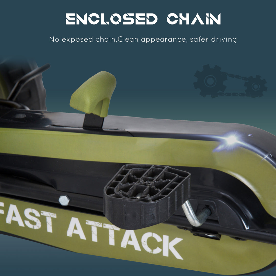 MCL Kids Children Pedal Go Kart Ride On Racer Braking System Adjustable Seat Green