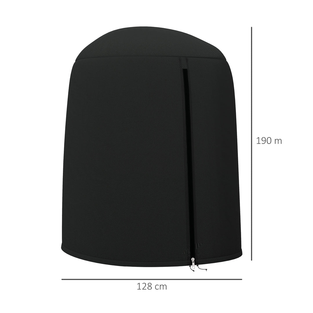 190 x Φ128cm Hanging Egg Chair Furniture Cover - Black