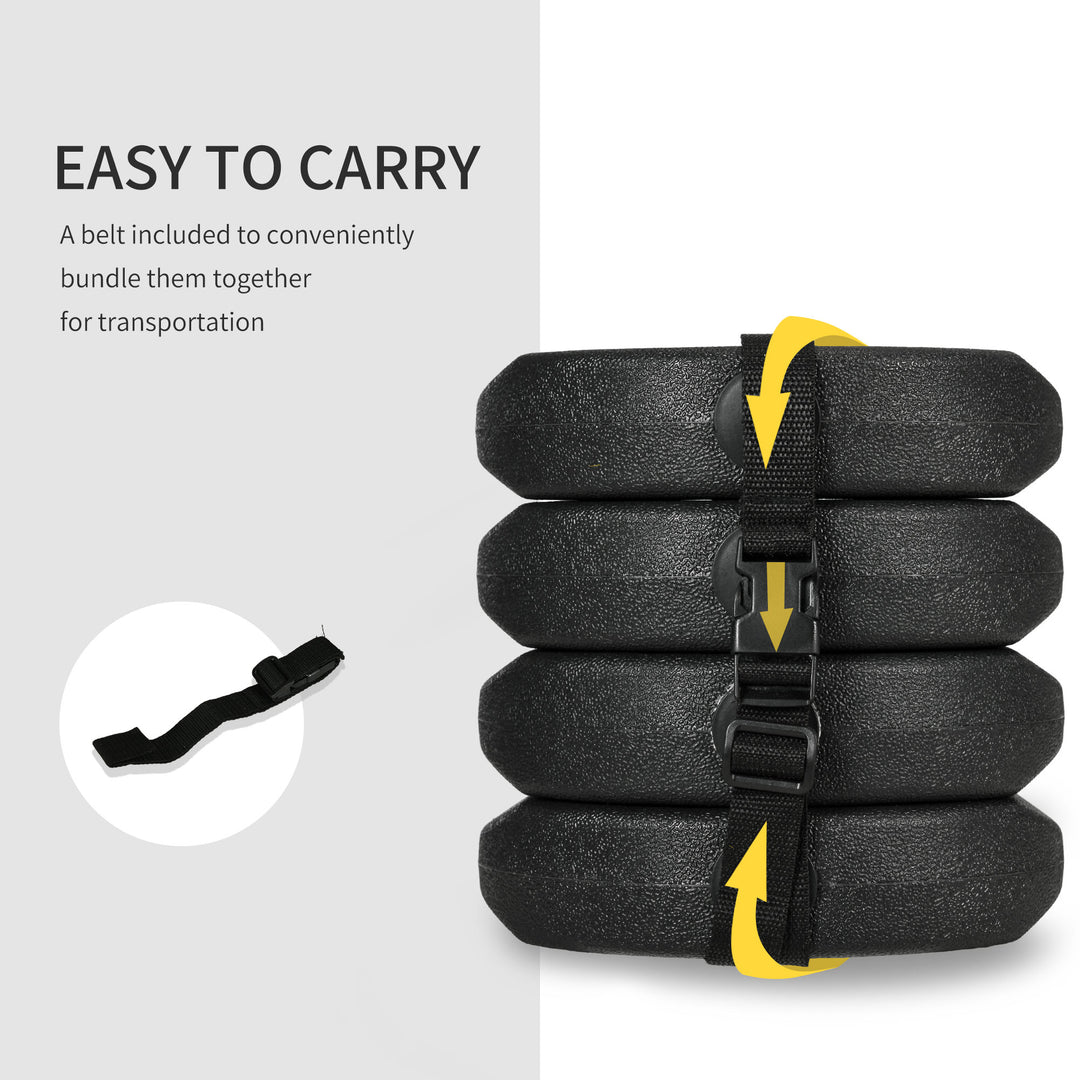 Gazebo Weights Set of 8, 24KG Weights for Gazebo Legs with Reinforce Pins and Carry Belt, for Gazebos Shelters Marquees Tents