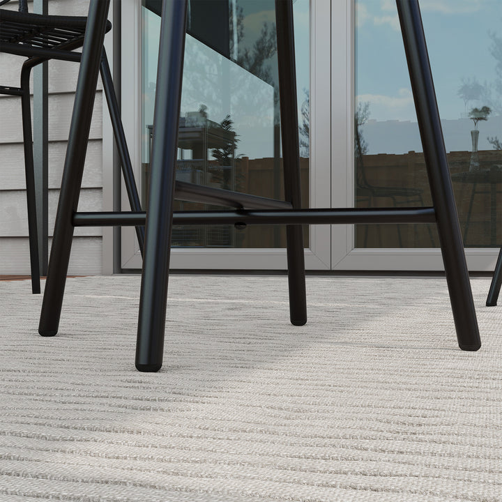 Rattan Border Outdoor Side Table - Grey