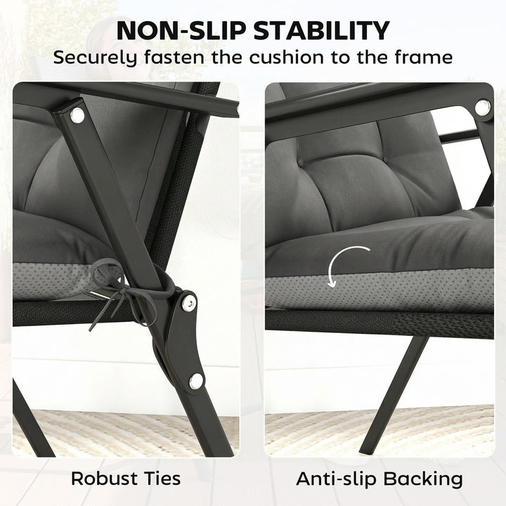 Patio Chair Cushions Set of 4, Waterproof Non-Slip Lounge Chair Cushio