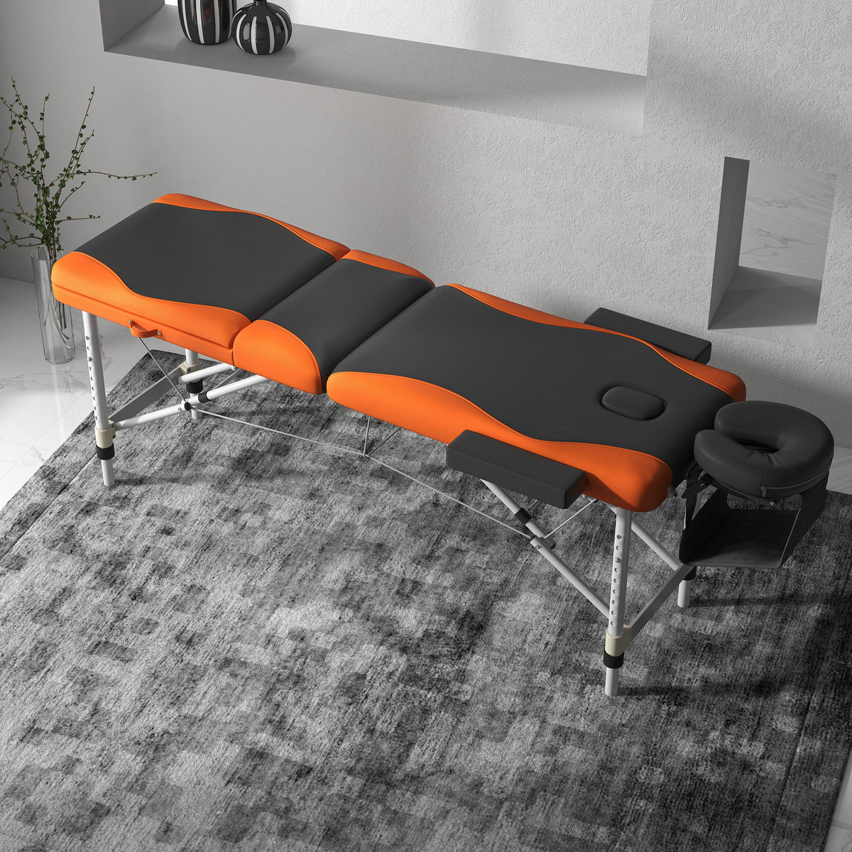 Foldable Massage Bed Portable Table, 3-Section Aluminium Foldable Beau