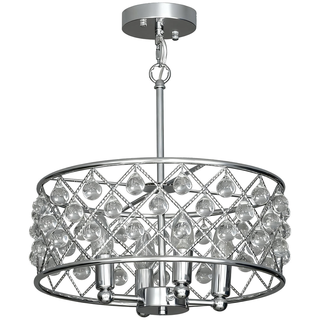 51 Crystallite Four-Bulb Chandelier - Silver-Tone