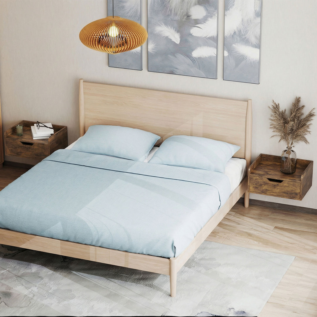 Floating Nightstands Set of 2, Wall Mounted Bedside Table with Drawer 