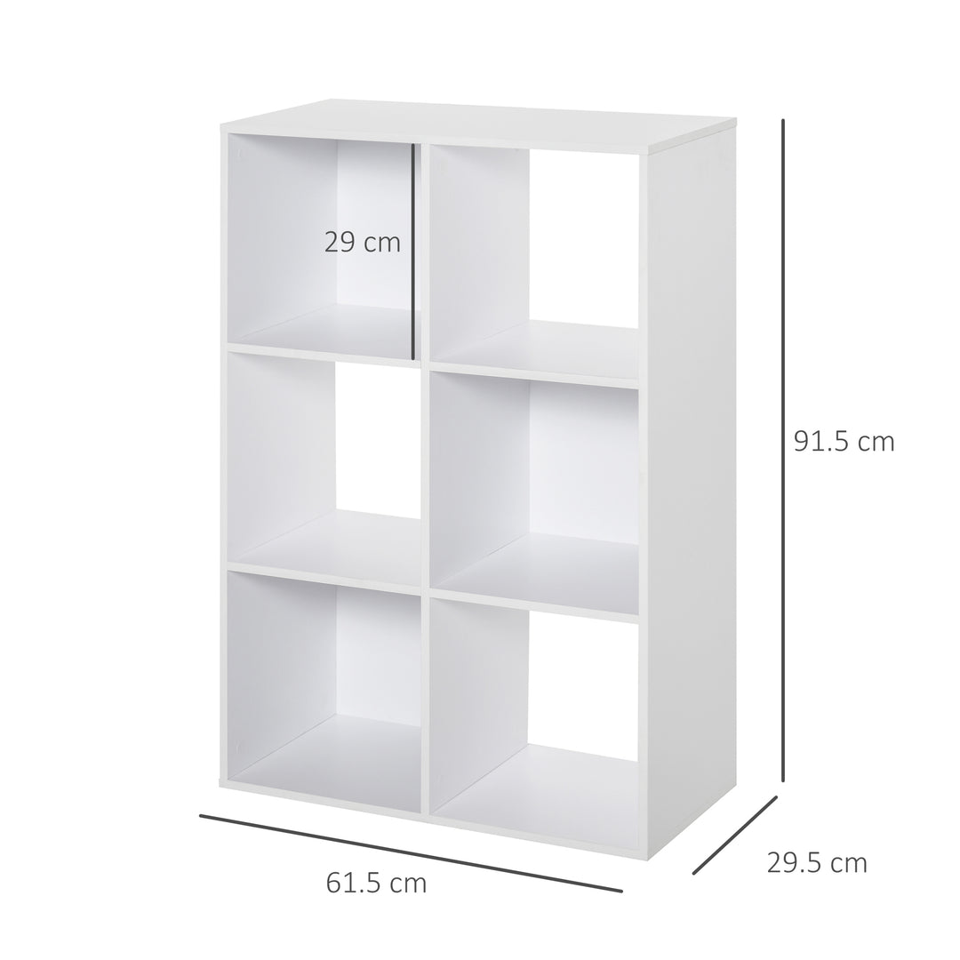 6-Cube Bookshelf - White