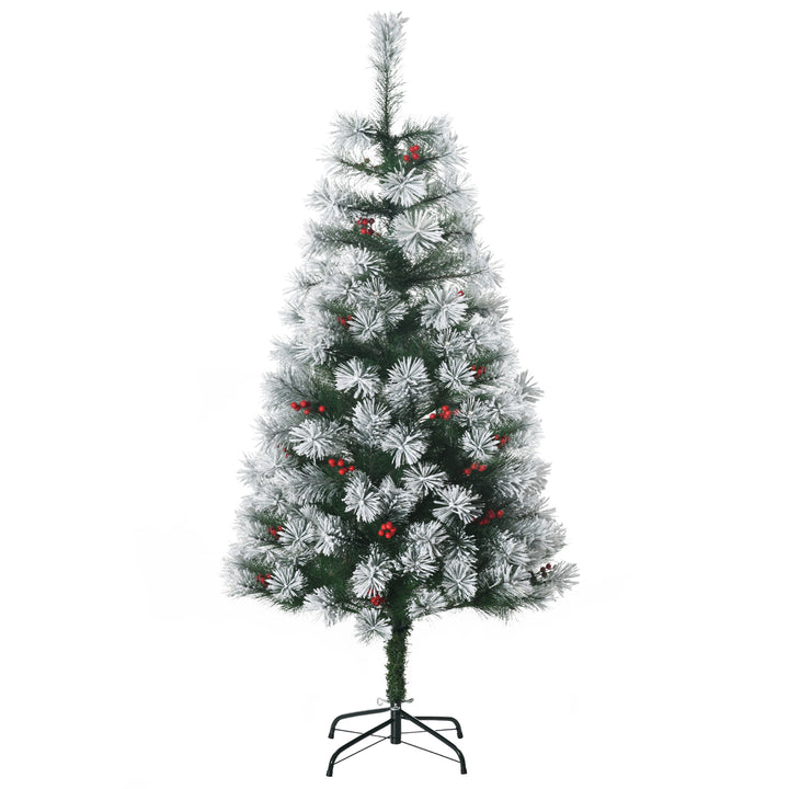 MCL Indoor Christmas Tree Artificial Berry Xmas Decoration with Metal Stand and 184 Tips (5FT(150CM))