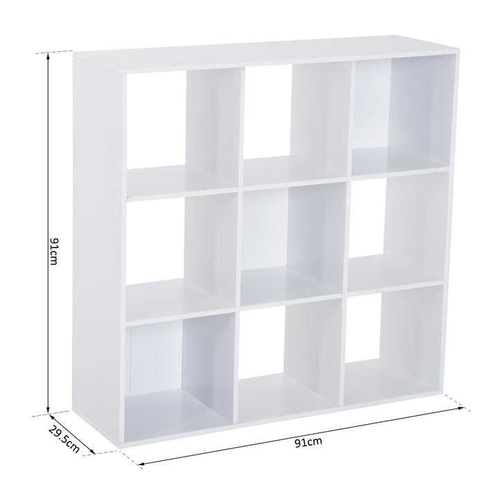 Nine-Cube Storage Shelf - White