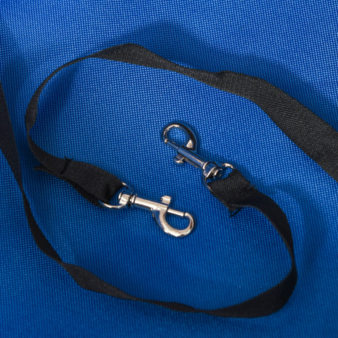 MCL Dog Pram Dog Stroller Foldable Pet Pushchair with 4 Wheels, Safety Leashes, Cup Holder for Small Dogs, Blue