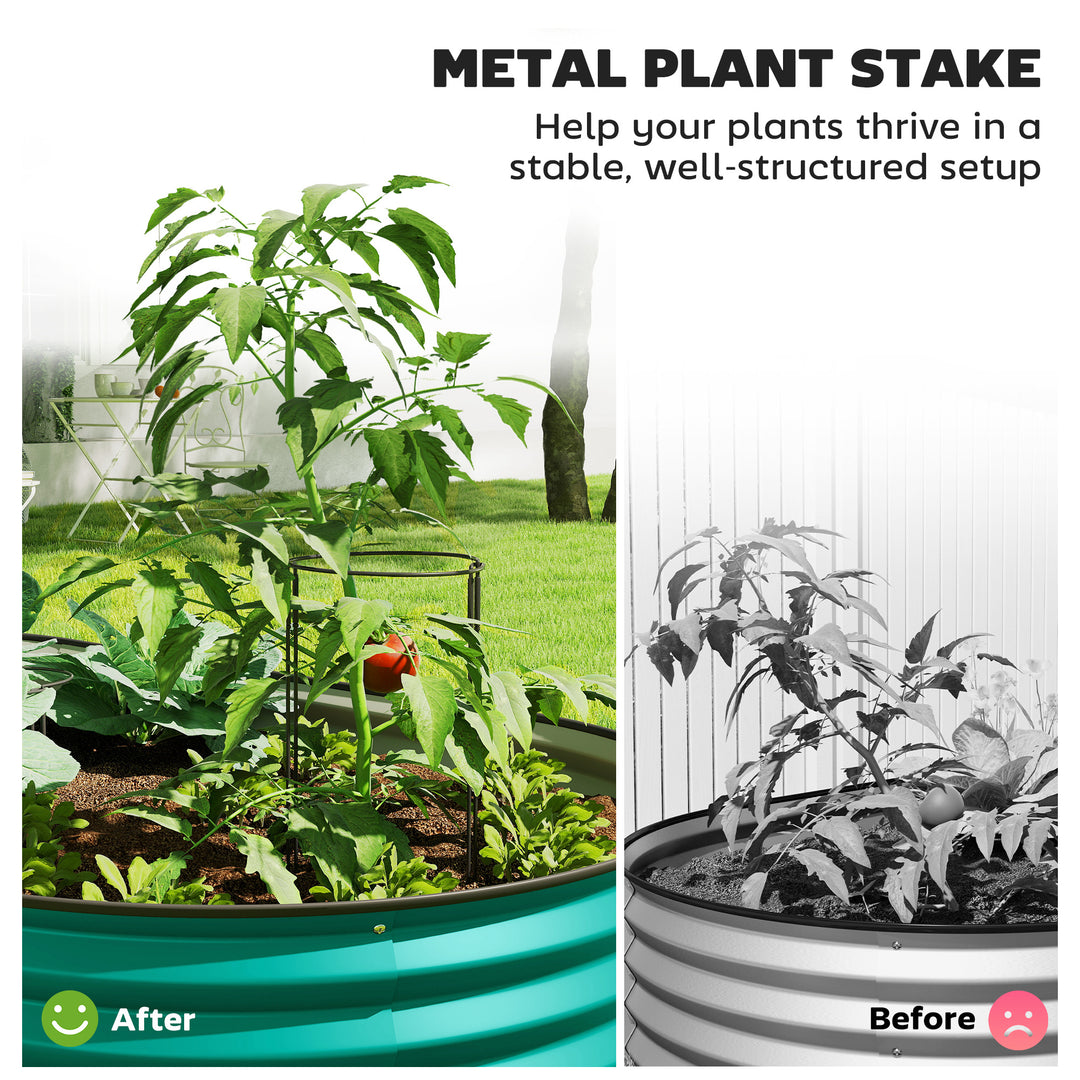 Set of Two 150 x 60cm Steel Planters - Green