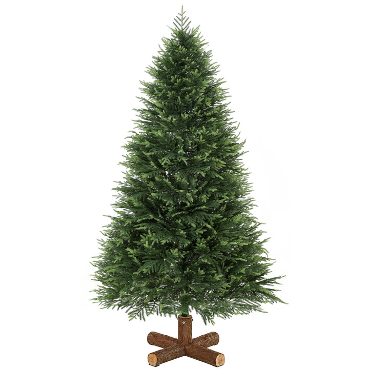 6ft Artificial Christmas Tree, Hinged Xmas Tree with Realistic 751 PE