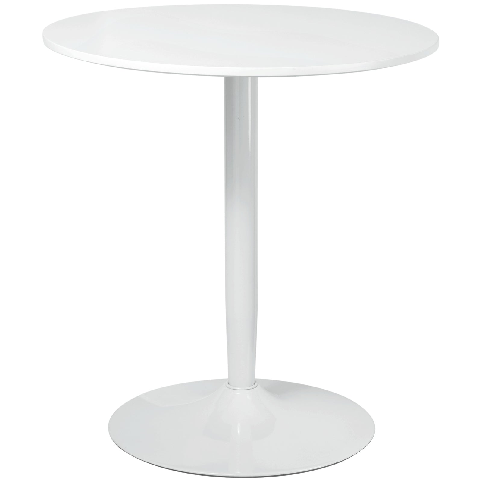 75H x Φ70cm Two-Person Minimalistic Dining Table - White