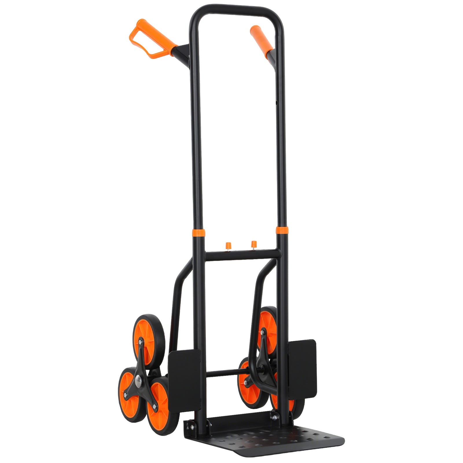 Six-Wheel Folding Sack Barrow Trolley - Black/Orange